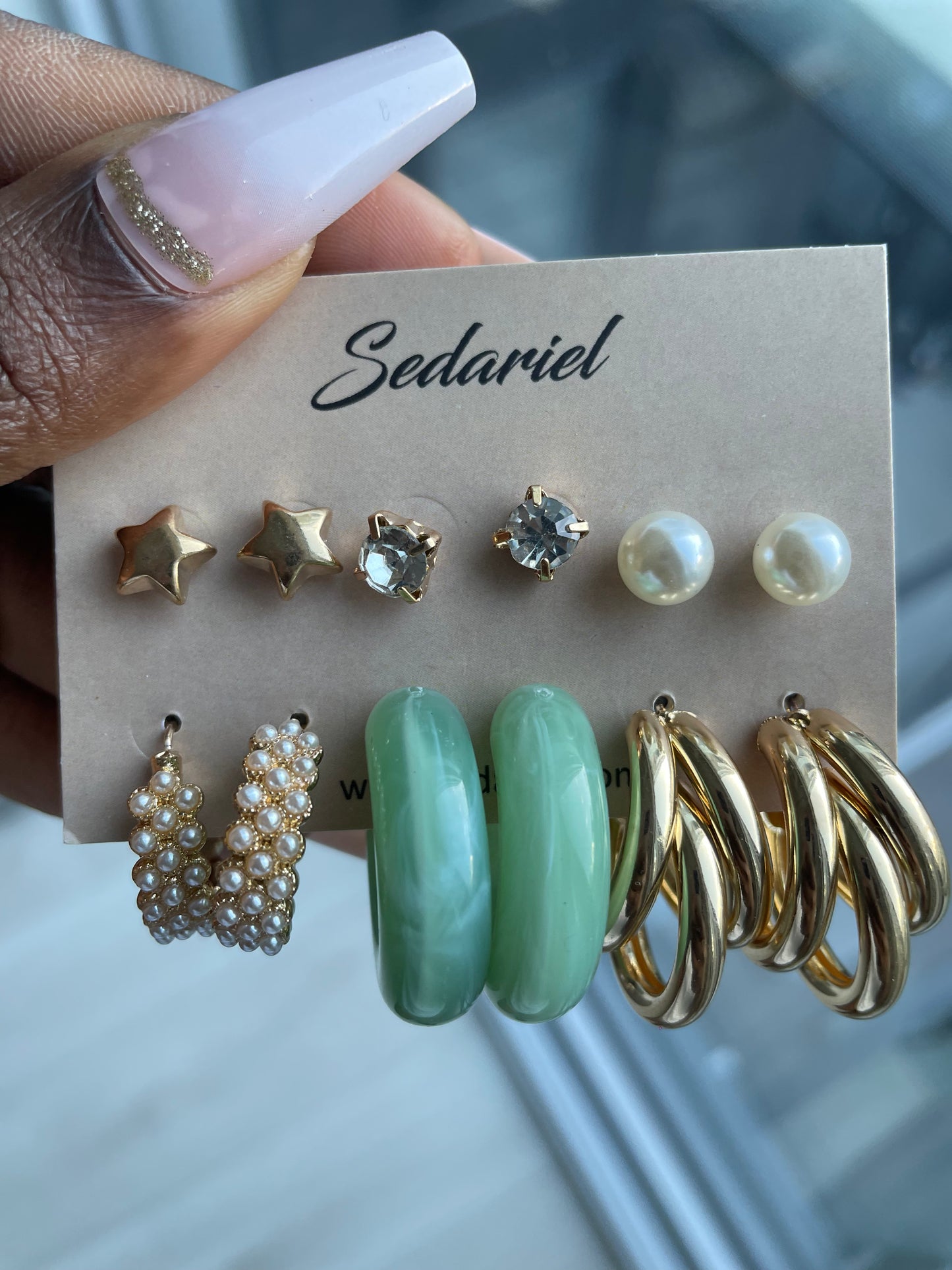 Aqua Earring Set