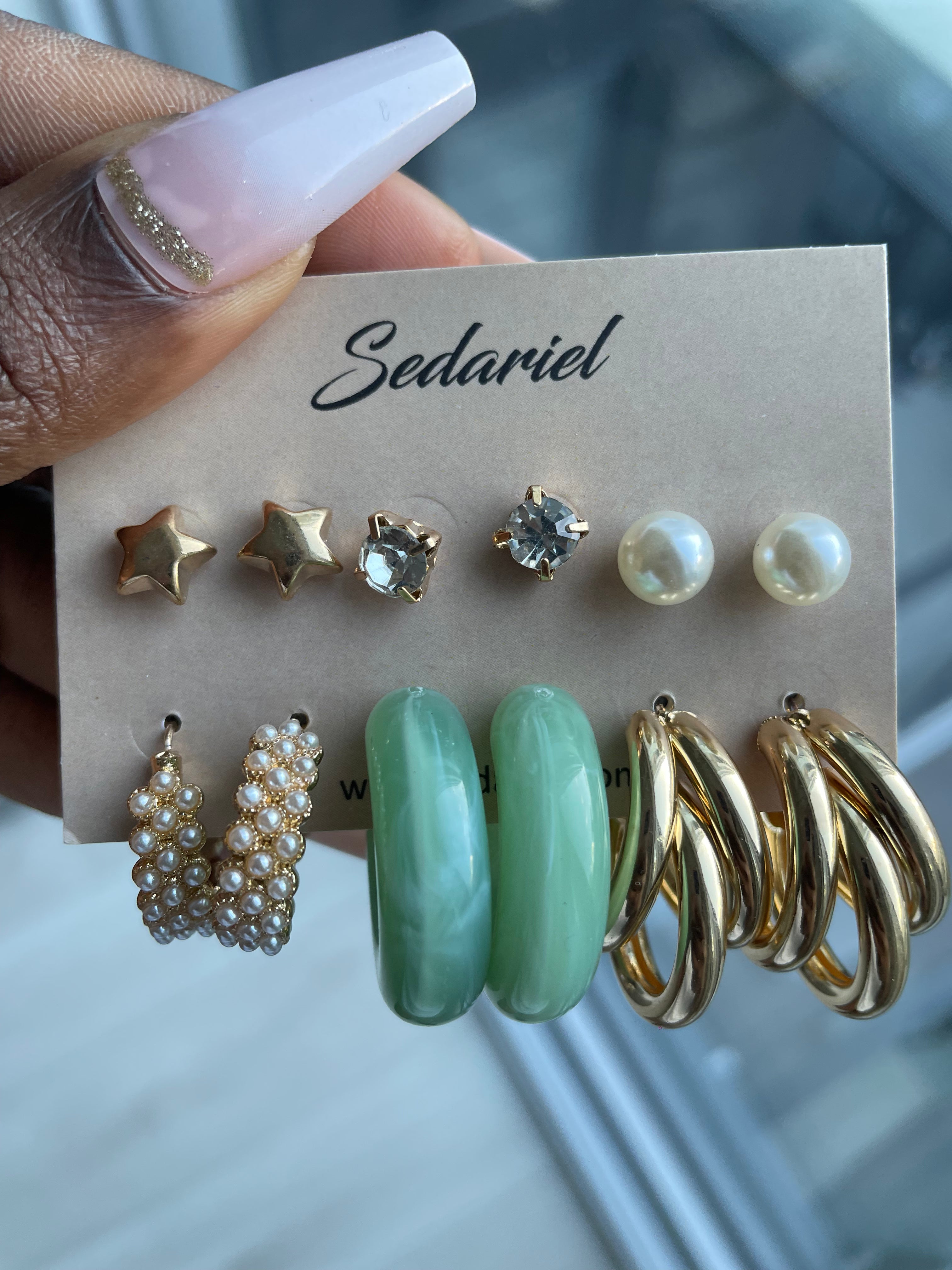 Aqua Earring Set